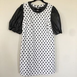 Faux bodycon mini dress